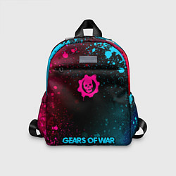 Детский рюкзак Gears of War - neon gradient по-центру, цвет: 3D-принт