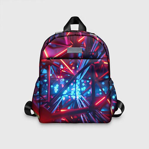 Детский рюкзак Неоновые трубки / 3D-принт – фото 1