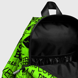 Детский рюкзак Lil Peep кислотный паттерн, цвет: 3D-принт — фото 2