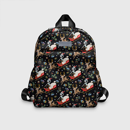 Детский рюкзак Рик и Морти сани с оленем - Christmas / 3D-принт – фото 1