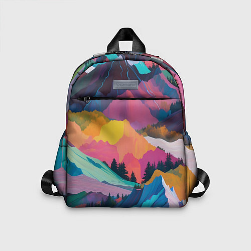 Детский рюкзак Красочные горы / 3D-принт – фото 1