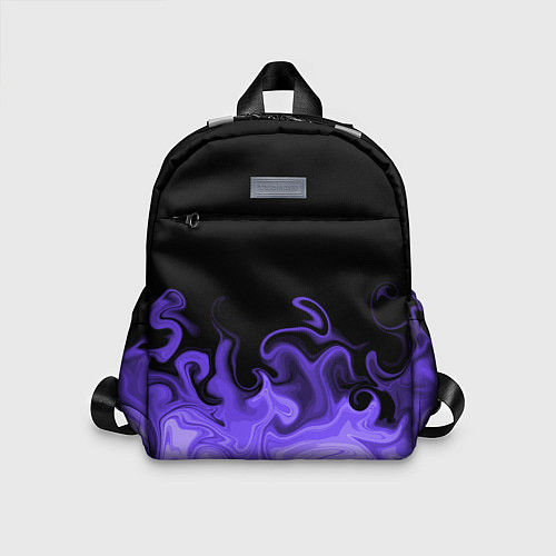 Детский рюкзак Абстрактный фиолетовый огонь / 3D-принт – фото 1