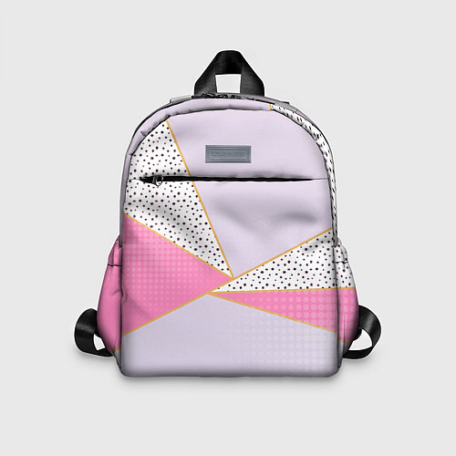 Детский рюкзак Геометрическая абстракция с треугольниками и пятни / 3D-принт – фото 1