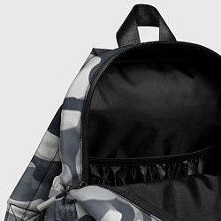 Детский рюкзак Камуфляж армейский серый, цвет: 3D-принт — фото 2