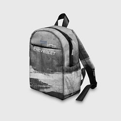Детский рюкзак Chevrolet - grey gradient посередине, цвет: 3D-принт — фото 2