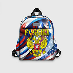 Детский рюкзак Герб России на фоне цветов флага
