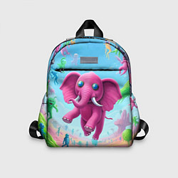 Детский рюкзак Парящий в воздухе розовый слон - сюрреализм