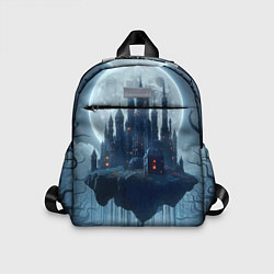 Детский рюкзак Замок Дракулы и неоновые грибы - нейроарт фантазия