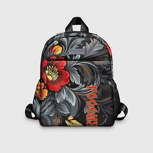 Детский рюкзак Россия - цветочный узор / 3D-принт – фото 1