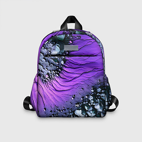 Детский рюкзак Камни и фиолетовая земля / 3D-принт – фото 1