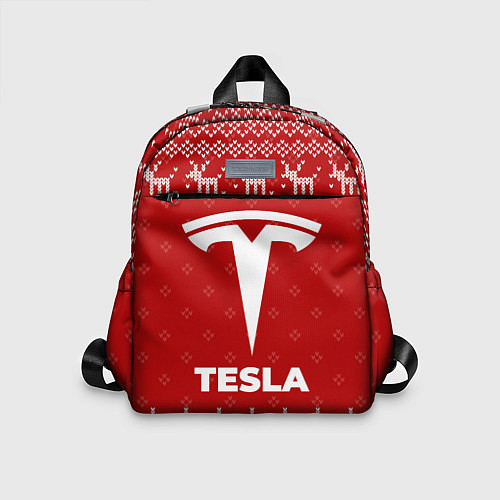 Детский рюкзак Новогодний Tesla с оленями / 3D-принт – фото 1