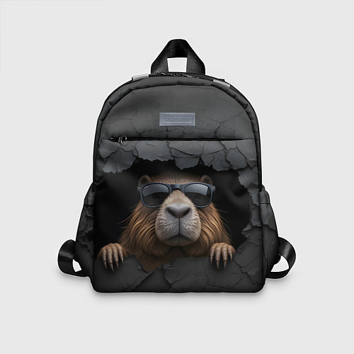 Детский рюкзак Капибара в стене / 3D-принт – фото 1