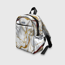 Детский рюкзак Жёлто-белый мрамор, цвет: 3D-принт — фото 2
