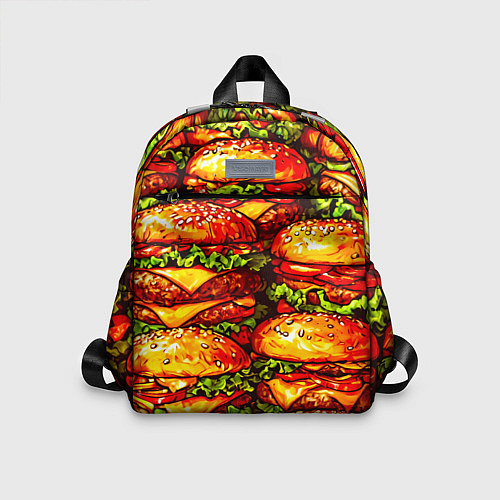 Детский рюкзак Бургеры / 3D-принт – фото 1