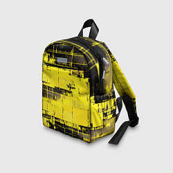 Детский рюкзак Чёрно-жёлтый техно-паттерн, цвет: 3D-принт — фото 2