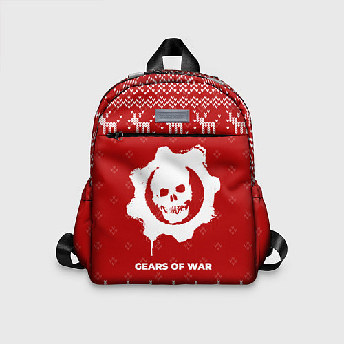 Детский рюкзак Новогодний Gears of War с оленями / 3D-принт – фото 1