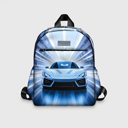 Детский рюкзак Спорткар на скорости / 3D-принт – фото 1