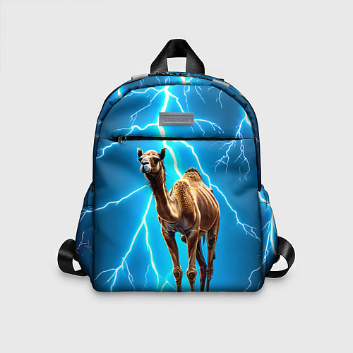 Детский рюкзак Верблюд и удар молнии / 3D-принт – фото 1
