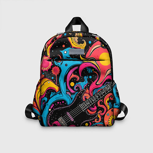 Детский рюкзак Psychedelic abstract guitar / 3D-принт – фото 1