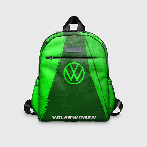 Детский рюкзак Volkswagen - green gradient по-центру / 3D-принт – фото 1
