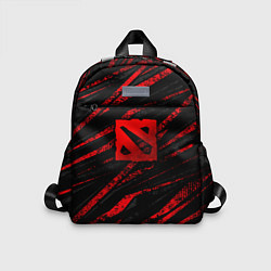 Детский рюкзак Dota 2 - красные потертости, цвет: 3D-принт