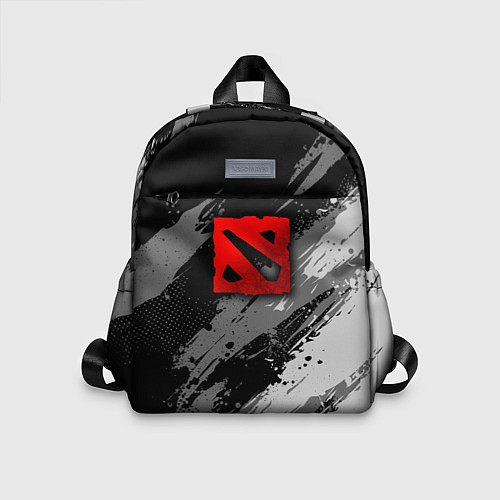 Детский рюкзак Dota 2 - монохромный серый / 3D-принт – фото 1