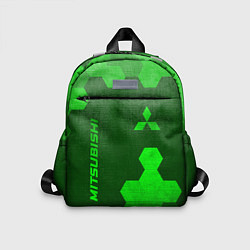 Детский рюкзак Mitsubishi - green gradient вертикально, цвет: 3D-принт