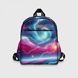 Детский рюкзак Spiral neon galaxy - ai art fantasy, цвет: 3D-принт