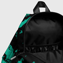 Детский рюкзак The color is black and turquoise, цвет: 3D-принт — фото 2