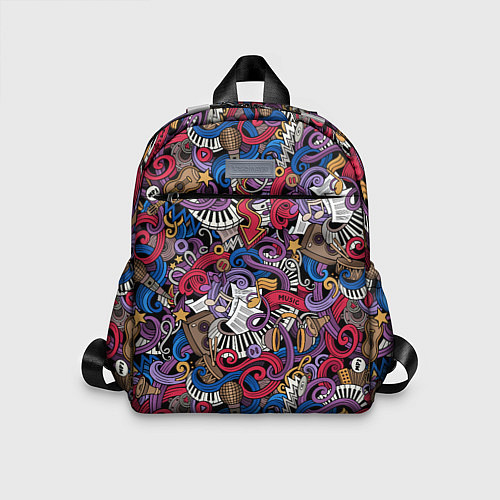 Детский рюкзак Музыкальный коллаж / 3D-принт – фото 1