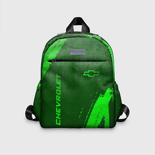 Детский рюкзак Chevrolet - green gradient вертикально / 3D-принт – фото 1