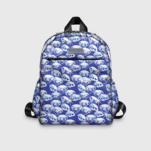 Детский рюкзак Голубые бриллианты / 3D-принт – фото 1