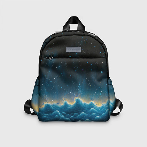 Детский рюкзак Облака и черное небо текстура / 3D-принт – фото 1