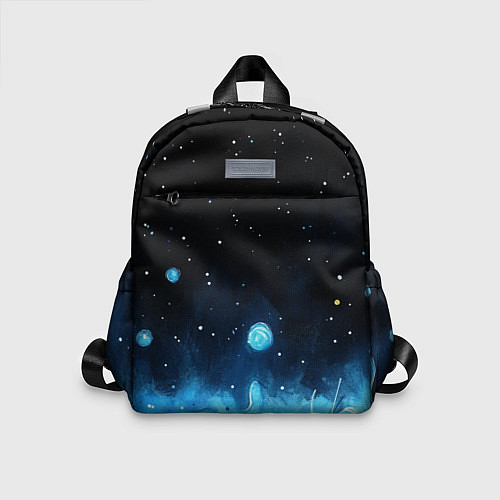 Детский рюкзак Синяя светящееся краска / 3D-принт – фото 1