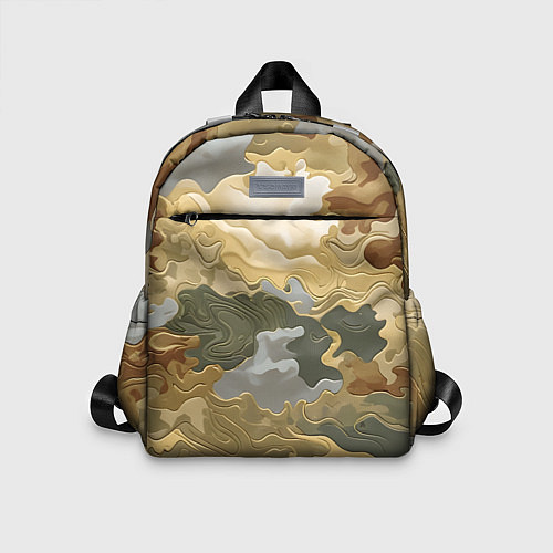 Детский рюкзак Золотистый камуфляж / 3D-принт – фото 1