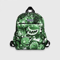 Детский рюкзак Растения против зомби в зеленом цвете, цвет: 3D-принт