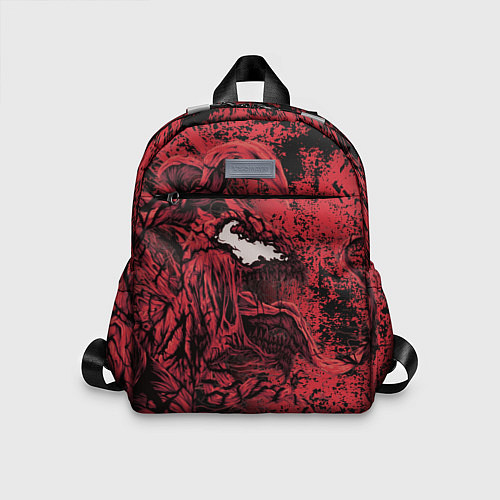 Детский рюкзак Красный веном текстура Карнажа / 3D-принт – фото 1