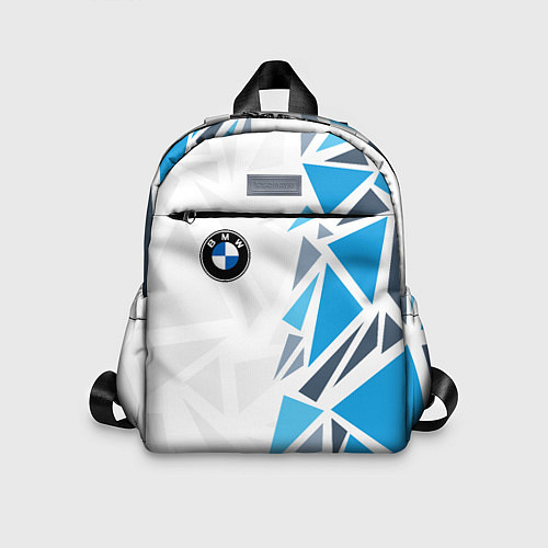 Детский рюкзак Бмв - фрагментация синяя / 3D-принт – фото 1