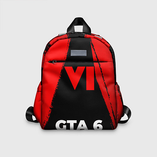 Детский рюкзак GTA 6 - red gradient по-центру / 3D-принт – фото 1