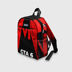 Детский рюкзак GTA 6 - red gradient по-центру, цвет: 3D-принт — фото 2