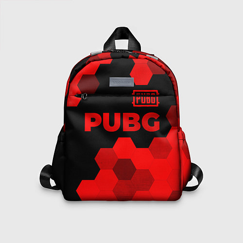 Детский рюкзак PUBG - red gradient посередине / 3D-принт – фото 1