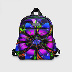 Детский рюкзак Неоновая психоделика лепестки, цвет: 3D-принт