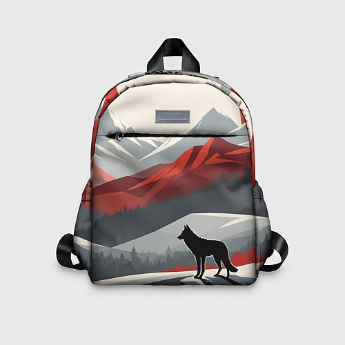 Детский рюкзак Лиса и красные горы / 3D-принт – фото 1