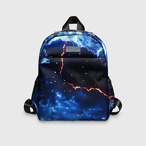 Детский рюкзак Звезды и молнии в разломе плит / 3D-принт – фото 1
