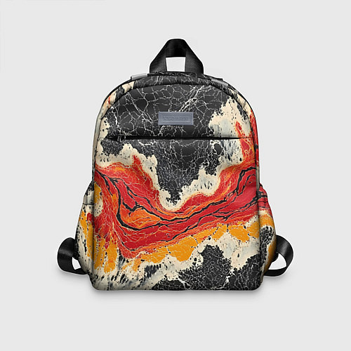 Детский рюкзак Красно-черная потертая текстура / 3D-принт – фото 1