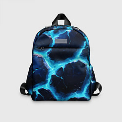 Детский рюкзак Голубая потертая текстура с разломом, цвет: 3D-принт