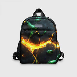 Детский рюкзак Разлом текстуры с зеленой слизью, цвет: 3D-принт