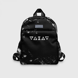 Детский рюкзак Ведьмак лого серые краски, цвет: 3D-принт