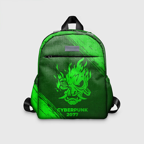 Детский рюкзак Cyberpunk 2077 - green gradient / 3D-принт – фото 1