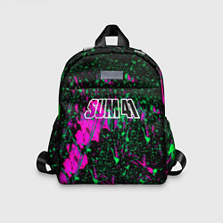 Детский рюкзак Sum 41 неоновые краски, цвет: 3D-принт